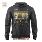 Vegas Golden Knights 2026 NHL Western Conference Champions Charcoal Commemorative Signature Hoodie